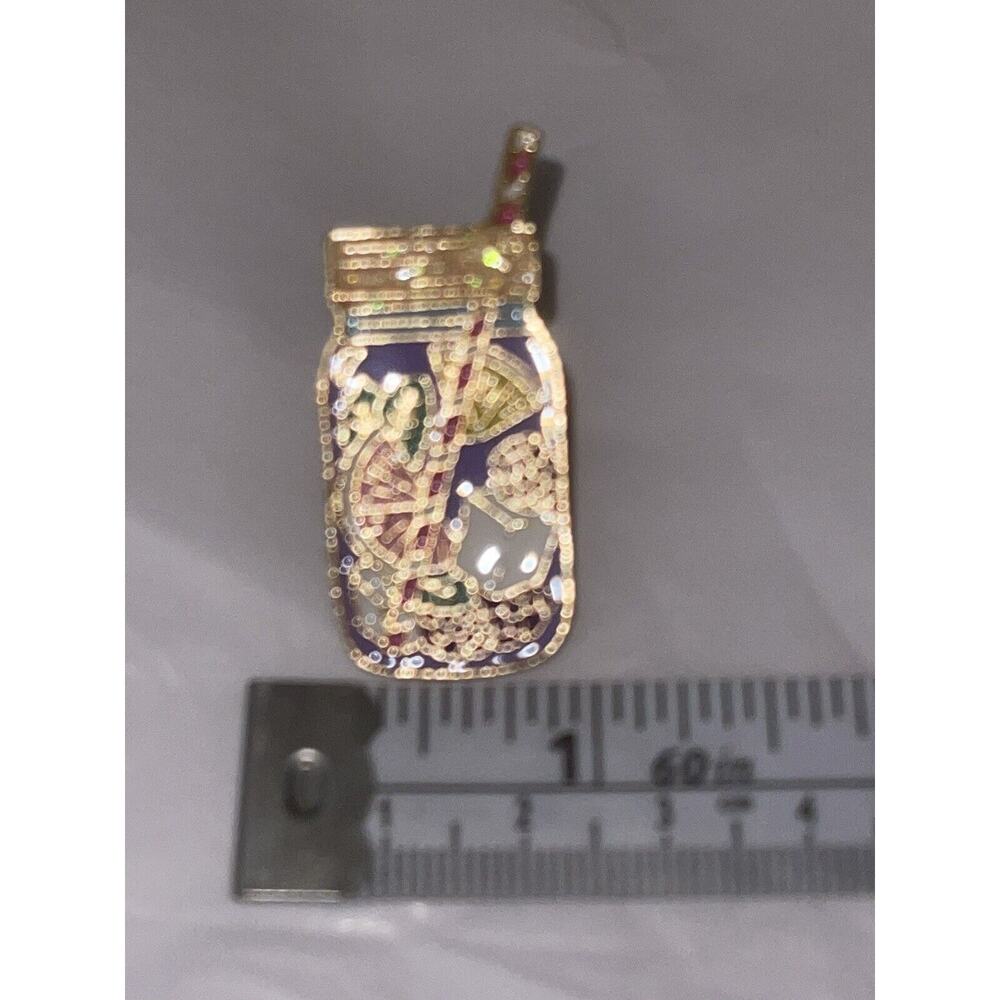 Summer Jar Fruit Drink Pin Brooch